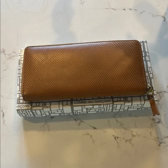 Comme des Garçons Textured Tan Wallet